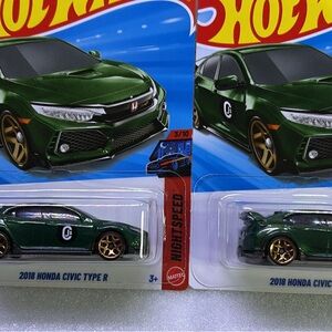 Hot wheels 2018 Honda Civic Type R - Green